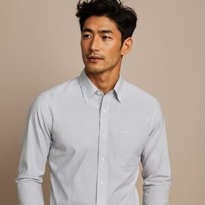 🔹 J. Crew Men's Striped Cotton Button-Up Shirt - Long Sleeve🔹